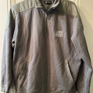Gear For Sports Men's Gray Quarter-Zip Pullover with Olive Accents